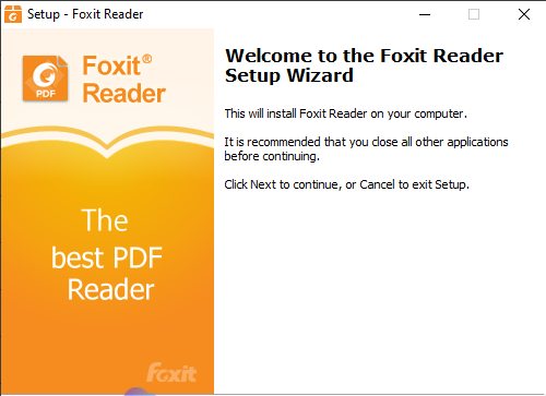 Leitor de PDF Foxit quebrado